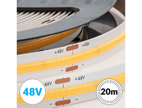 COB LED-Streifen 48 V, 20 m, 3000 K Warmweiß – Ultra-Long
