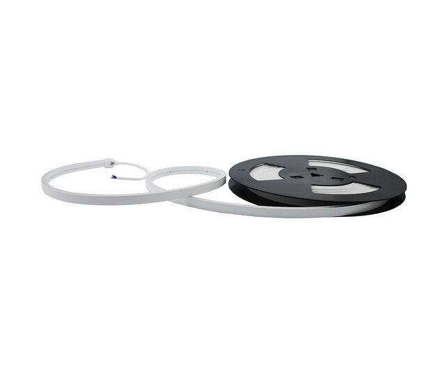 LED Neon Flex 6x12 mm seitlich warmweiß 3000K – 24 V, 9,6 W/m, 336 lm/m, 120 LED/m, IP67, 5 m Rolle