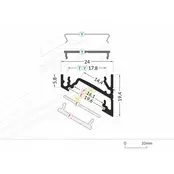 Schwarzes LED Eckprofil mit Abdeckung 20x24 mm – C14SCHWARZ