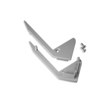 Endkappen-Set B12ALU für LED Treppenprofil – 2 Stück, Aluminium