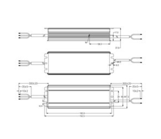 LED-Netzteil 200 Watt 24 Volt 8,4 Ampere – IP67 wasserdicht – GLP GV6-200B024