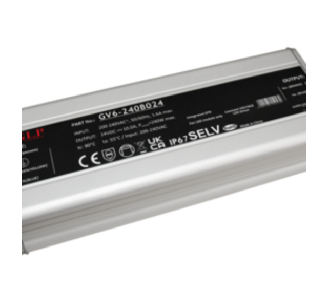 LED-Netzteil 200 Watt 24 Volt 8,4 Ampere – IP67 wasserdicht – GLP GV6-200B024