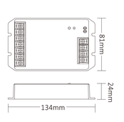 Miboxer HZ5 5-in-1 Hochstrom LED Controller 30A – Zigbee 3.0 & 2.4G RF, DC 12–48V (RGB+CCT, RGBW, CCT)