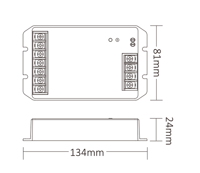 Miboxer HZ5 5-in-1 Hochstrom LED Controller 30A – Zigbee 3.0 & 2.4G RF, DC 12–48V (RGB+CCT, RGBW, CCT)