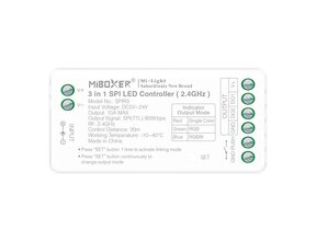 MiBoxer SPIW5 – 5-in-1 SPI- und DMX-LED-Controller, WLAN + 2,4-GHz-Funk, 5-24 V, bis 1024 Pixel