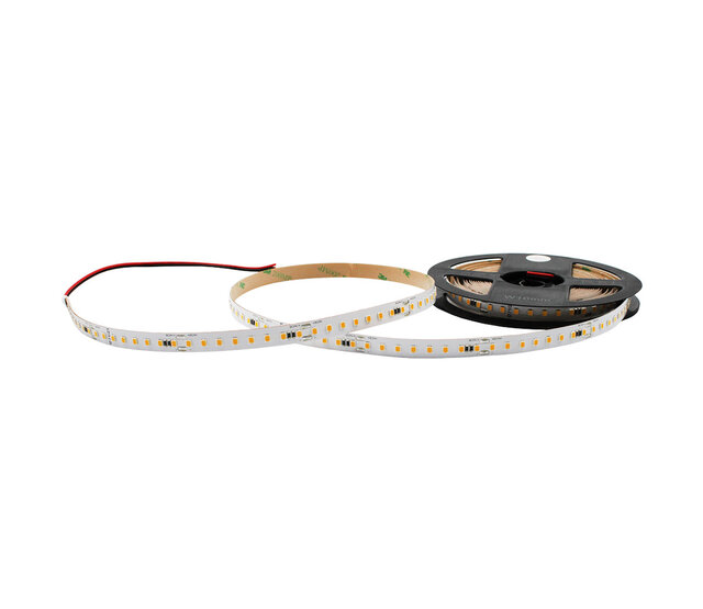 LED Streifen warmweiß 3000K – 24 V, 14,4 W/m, 1872 lm/m, 130 lm/W, CRI >90, 128 LED/m, 10 mm, IP20, 5 m