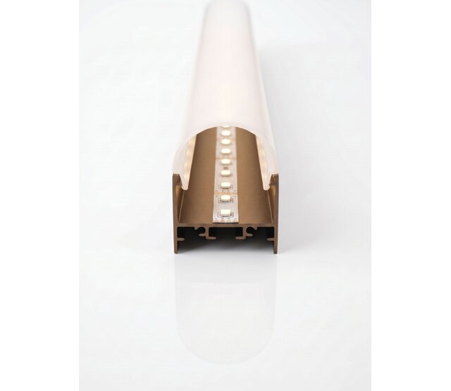 Bronze eloxiertes LED Aluminiumprofil XL306Bronze 30 x 30 mm mit Klick-Abdeckung – 2 m