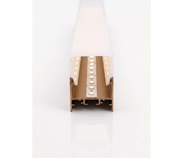 Bronze eloxiertes LED Aluminiumprofil XL306Bronze 30 x 30 mm mit Klick-Abdeckung – 2 m