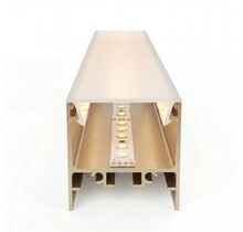 Champagner eloxiertes LED Aluminiumprofil XL306Champagner 30 x 30 mm mit Klick-Abdeckung – 2 m