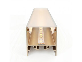 Champagner eloxiertes LED Aluminiumprofil XL306Champagner 30 x 30 mm mit Klick-Abdeckung – 2 m