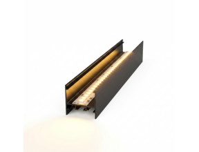 Schwarzes LED Profil XL306 mit Wabenraster HC51 – blendreduziert, 2 m Set