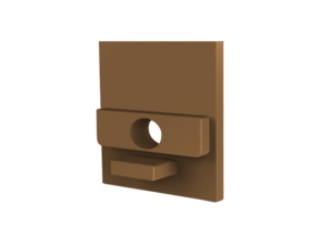 Endkappe mit Kabeldurchführung für LED-Profil 318Bronze, 20 x 20 mm