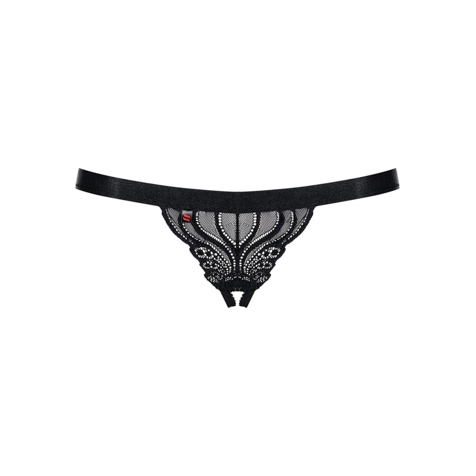 Obsessive String ouvert in pizzo effetto