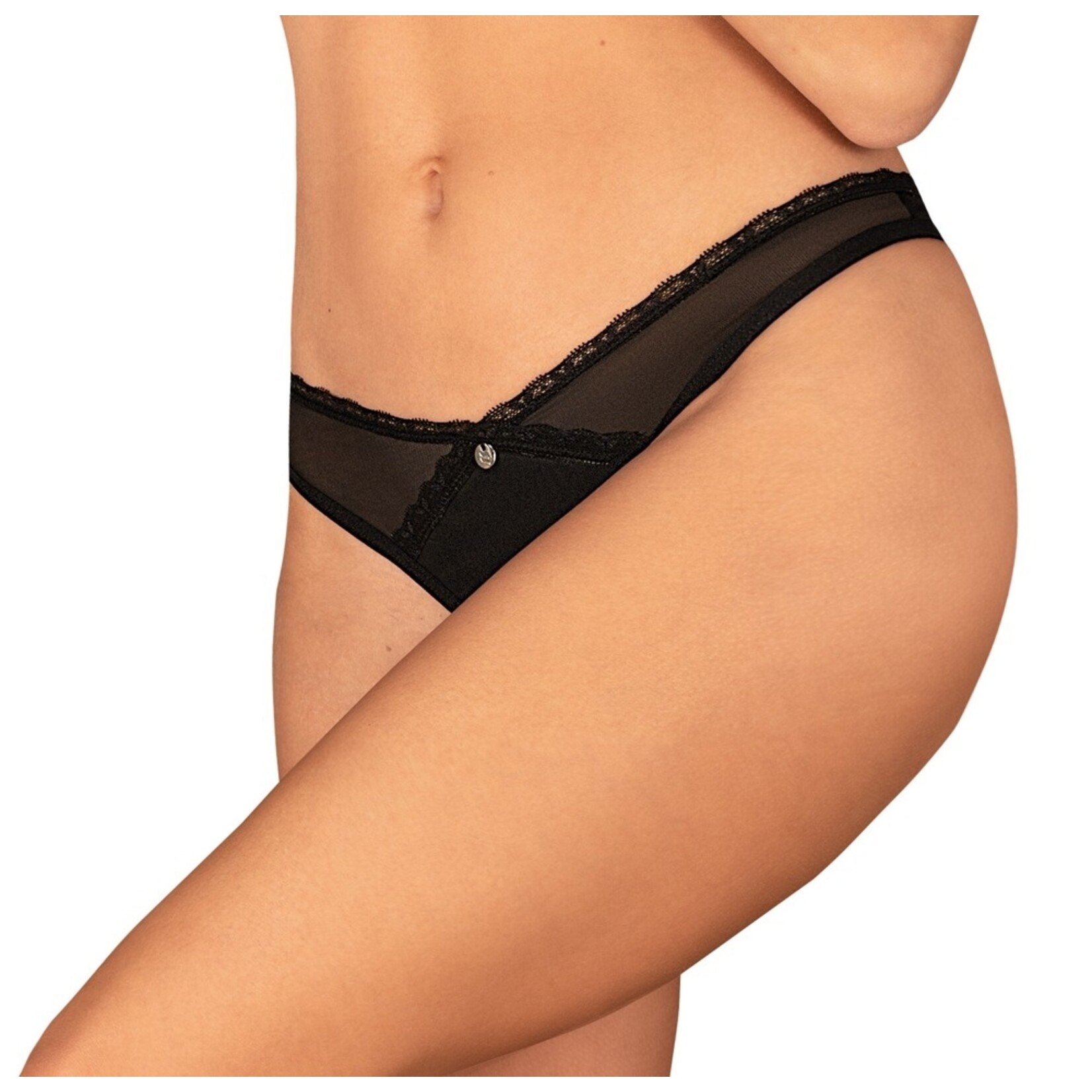 Obsessive Riostring trasparente nero ouvert Latinesa