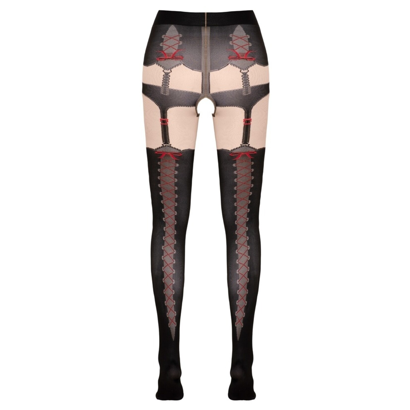 Cottelli Legwear Straps-Strumpfhose mit eingewebtem Höschen
