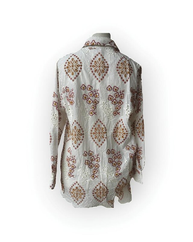 Dames Fashion - Set 2-Delig Blouse & Short - Broderie