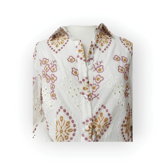 Kira Set 2-Delig Blouse - Short - Broderie