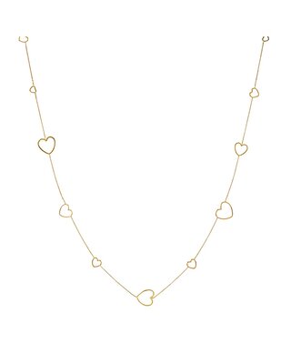 Dames - Lange Ketting - Open Hart Design - Goud