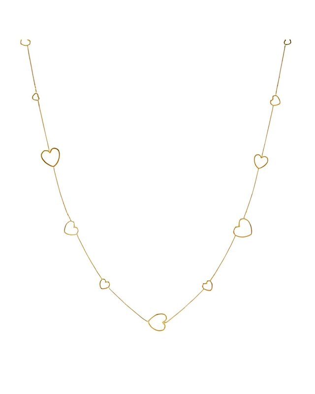 Dames - Lange Ketting - Open Hart Design - Goud