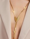 Dames Lange Hals Ketting  - Hart Design - Goud - Fashion