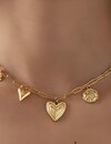Dames Trendy - Schakelketting -  Bedels - Goud