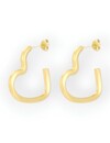Dames Oorbellen - Hart Design - Goud - Grof