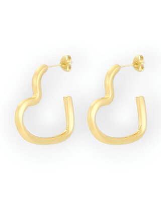 Dames Oorbellen - Hart Design - Goud - Grof