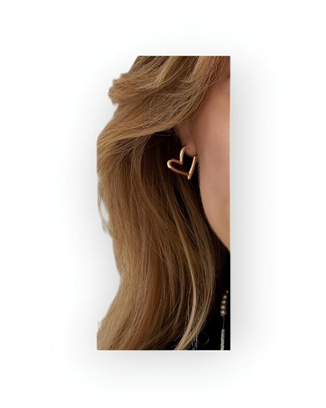 Dames Oorbellen - Hart Design - Goud - Fijn