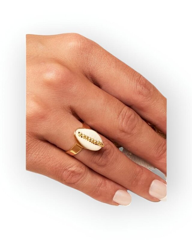 Dames Ring - Schelp - Goud - Fashion Design