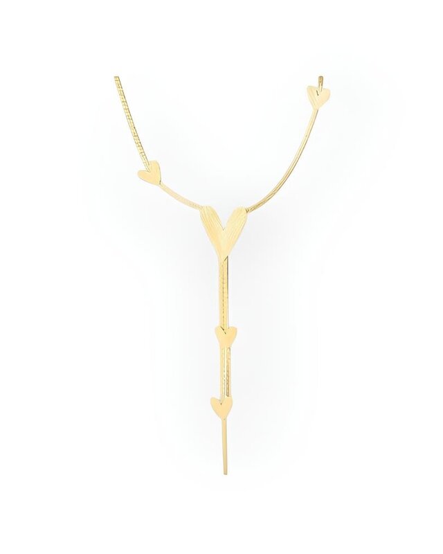 Dames Lange Hals Ketting - Hart Design - Goud - Fashion