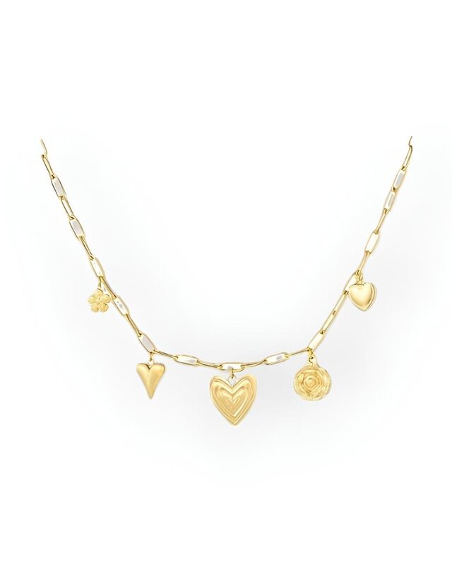 Dames Trendy - Schakelketting - Bedels - Goud