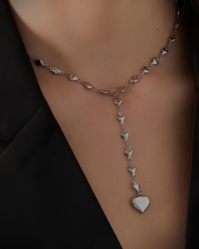 Dames Schakelketting - Y-vorm - Hart - Design - Goud