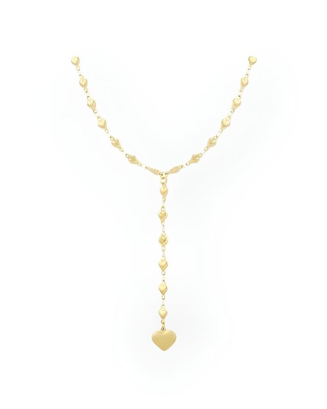 Dames Schakelketting - Y-vorm - Hart - Design - Goud