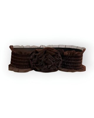 Dames - Elastisch - Avond Riem - Flower - Brons