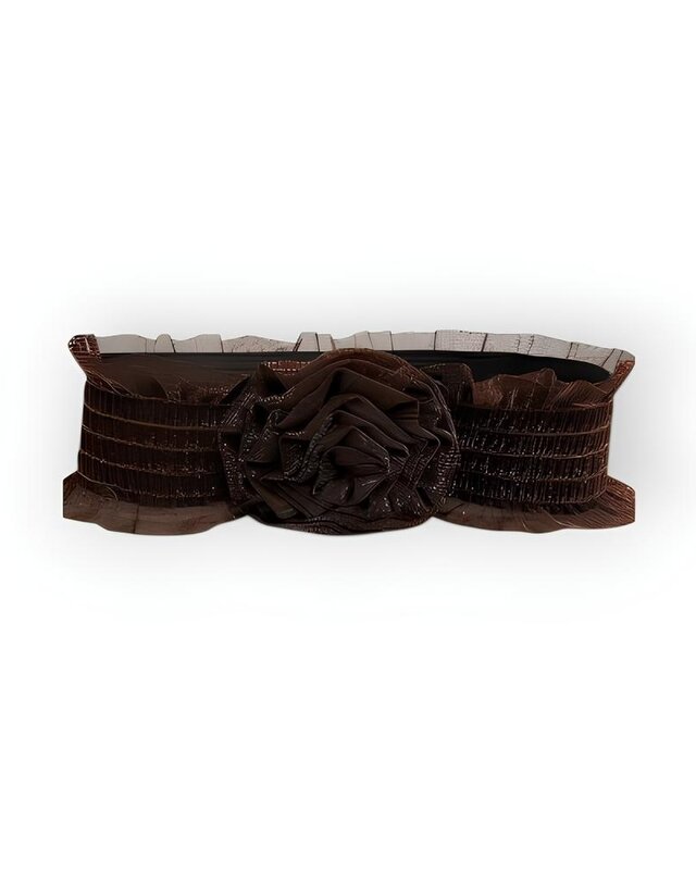 Dames - Elastisch - Avond Riem - Flower - Brons