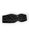 Dames Brede Riem - Elastisch - Leder - Studs - Zwart