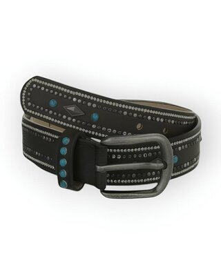 Dames Riem  - Studs & Stras - Westernlook - olive