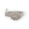 Trendy Riem - Leder -Bloem design - Grijs