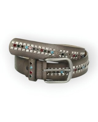 Dames Riem - studs - leder- Stones - Olive - Design