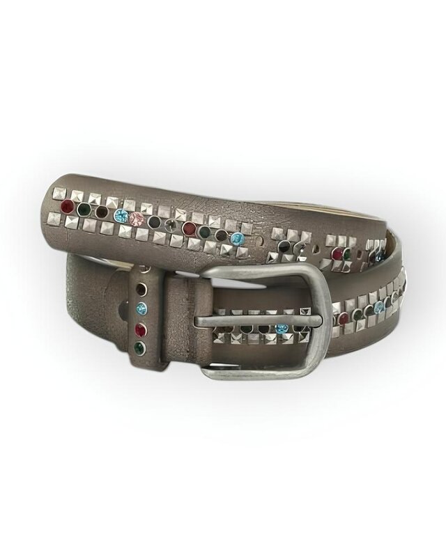 Dames Riem - studs - leder- Stones - Olive - Design