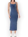 Trendy Denim Maxi Jurk – Slim Fit - Denim for all