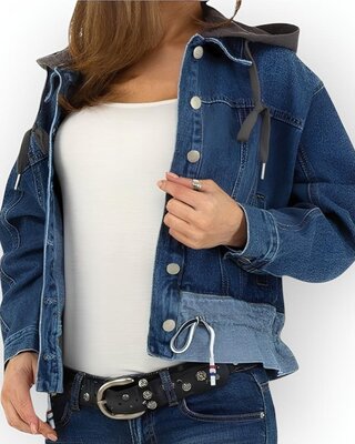 Denim Dames Jack - Grijze Capuchon  - Spijker Fashion