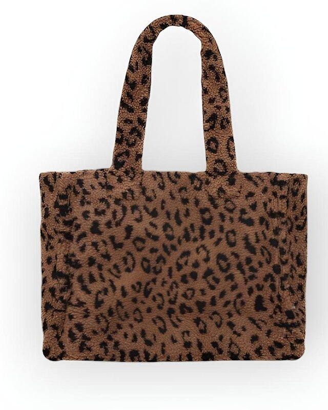Dames Teddy Shopper - Tas - Luipaardprint - Trendy