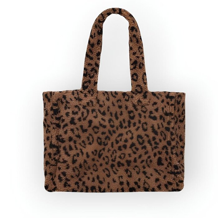 Dames Teddy Shopper - Tas - Luipaardprint - Trendy