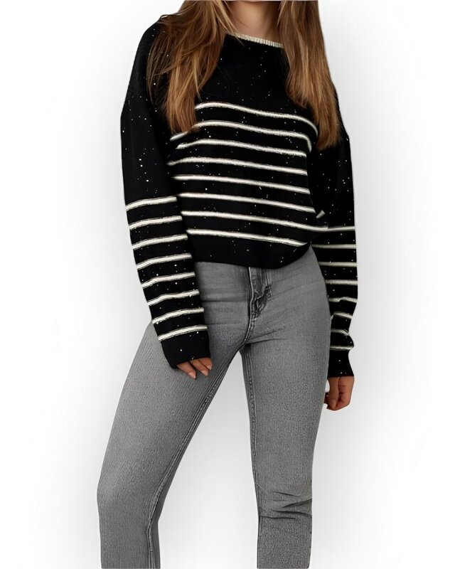 Chique Dames Trui - Strikken -Pailletten