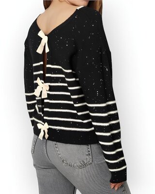 Chique Dames Trui - Strikken -Pailletten