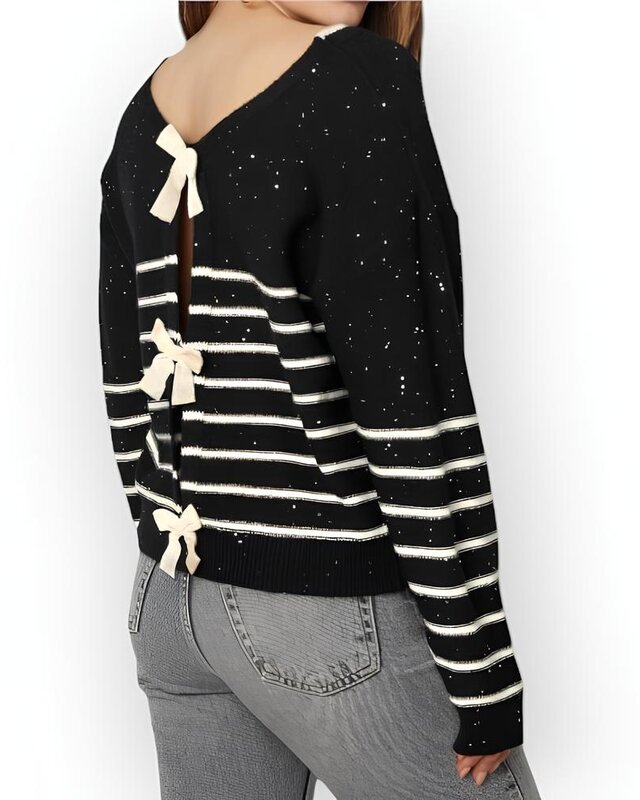 Chique Dames Trui - Strikken -Pailletten