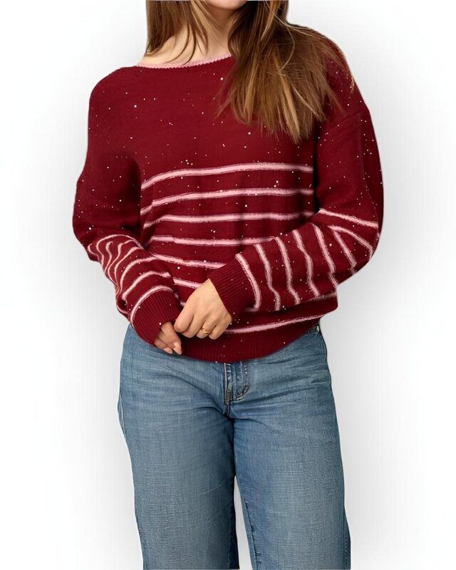 Chique Dames Trui - Strikken -Pailletten