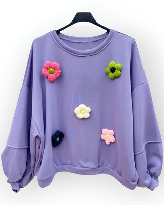 Dames Sweater - Gehaakte Bloemen - Summer Set