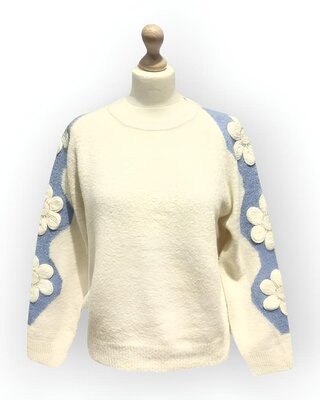 Trui - Fashion Design - Dames - Bloemen Mouw